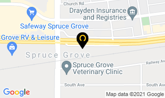 Grove Laundromat in Spruce Grove map