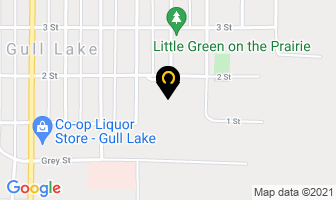 Gull Lake School in Gull Lake map