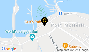 Gus's Pub in Port Mcneill map
