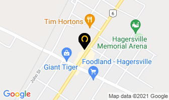Hagersville Restaurant in Hagersville map
