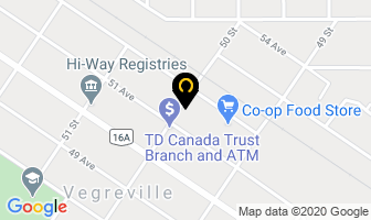 Hair By V J in Vegreville map