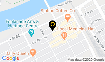 Half Moon Yoga in Medicine Hat map