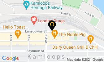 Hallett R E Dr in Kamloops map