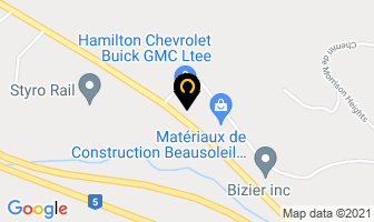 Hamilton Chevrolet Buick Gmc Ltee. in Saint-Pie map