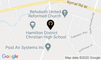 Hamilton District Christian High School in Ancaster map