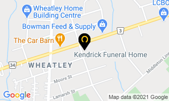Hammond Funeral Home in Chatham-Kent map