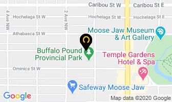 Hanson Donald A in Moose Jaw map