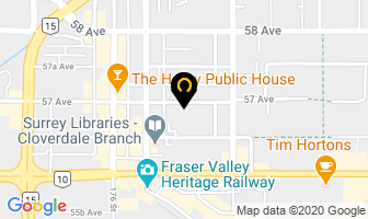 Happy Critters Pet Grooming in Surrey map