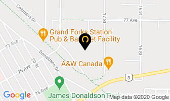 Hardy View Lodge in Grand Forks map