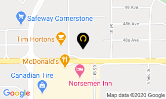Harley's Liquor Store in Camrose map