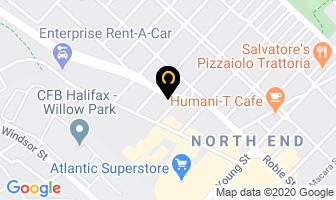 Harrington's in Halifax map