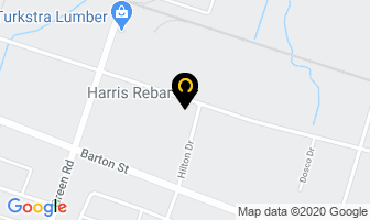 Harris Rebar in Hamilton map