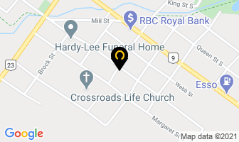 Harriston United Church in Minto map