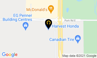 Harvest Honda in Steinbach map