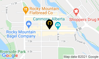 Harvest Moon Acoustics in Canmore map