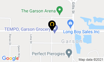 Harvest Moon Cafe in Garson map