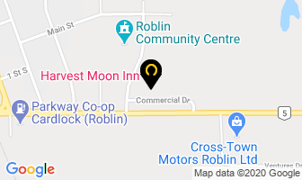 Harvest Moon Inn in Roblin map