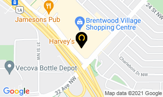 Harvey's in Calgary map