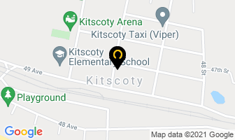 Harvey's Family Restaurant in Kitscoty map