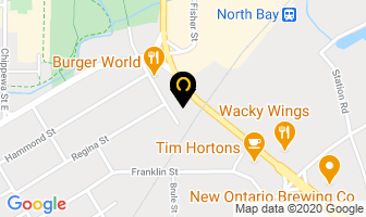 Harwood Plumbing Heating in North Bay map