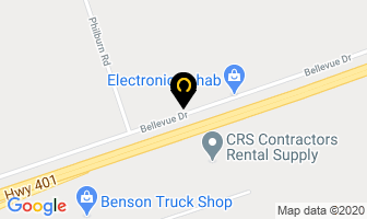 Hastings Crane Rentals in Magog map
