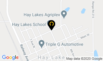 Hay Lakes School in Hay Lakes map