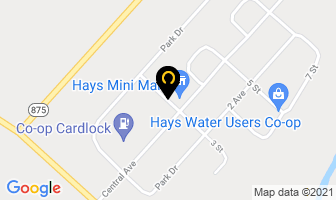 Hays Mini Mart in Taber map
