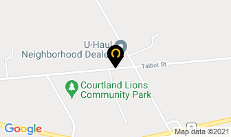 Hayward Logistics in Courtland map