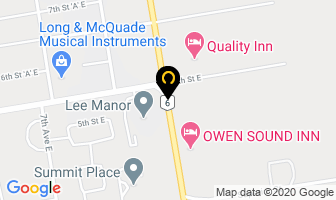 Healing Hearing Hope in Owen Sound map
