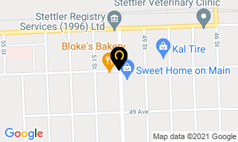 Heartland Glass Ltd in Stettler map