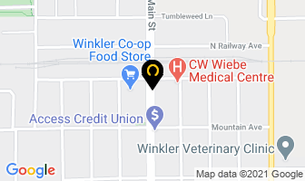 Heartland Herbs in Winkler map