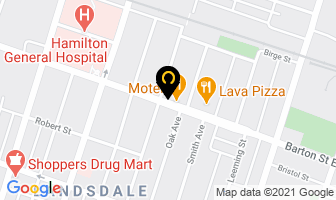 Helping Hands Street Mission in Hamilton map