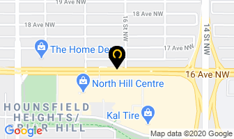 Heritage Funeral Home in Calgary map