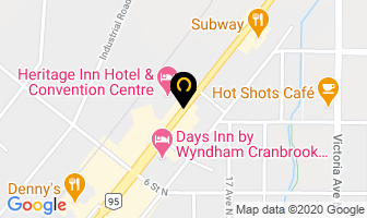 Heritage Inn Hotel & Convention Centre in Cranbrook map