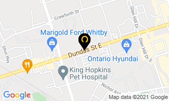 Hertz Canada Limited in Whitby map