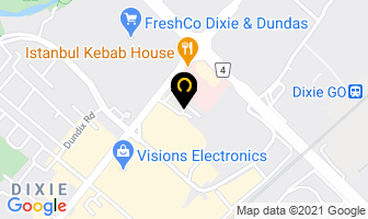 Hertz Rent A Car in Mississauga map