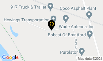 Hewings Transportation Inc in Brantford map