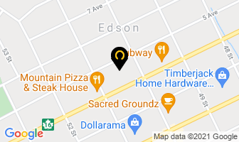 Hidden Creek Taxidermy Studio in Edson map