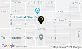 Hidden Hills Of Shellbrook Golf Course in Shellbrook No. 493 map