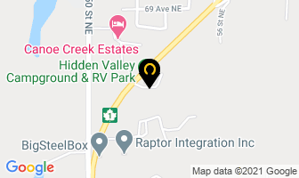 Hidden Valley Campground & Trailer Park in Salmon Arm map
