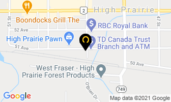 High Prairie Vision Centre Ltd in Napierville map