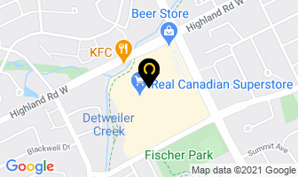 Highland Hills Dental in Kitchener map