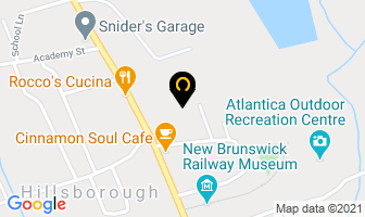 Hillsborough Arena in Fredericton map