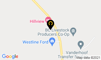 Hillview Motel in Vanderhoof map