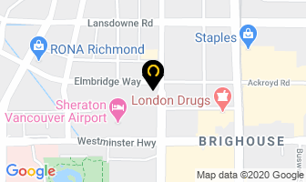 Hilton Vancouver Airport in Richmond map