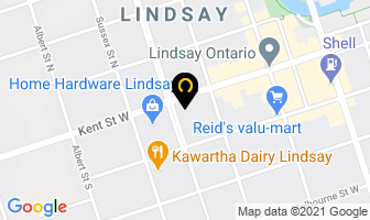 Hobart's Steakhouse in Lindsay map