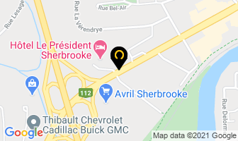 H&ocirc;tel Le Pr&eacute;sident in Sherbrooke map