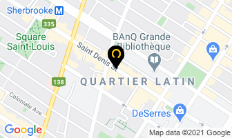 H&ocirc;tel Quartier Latin in Montreal map