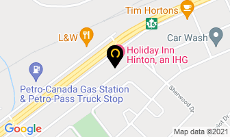 Holiday Inn Hinton in Hinton map