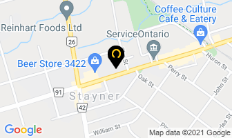 Holland's Garage in Stayner map